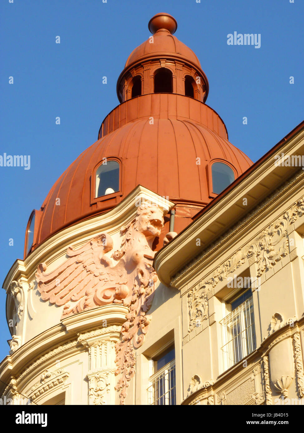 dome with stucco figures Stock Photo
