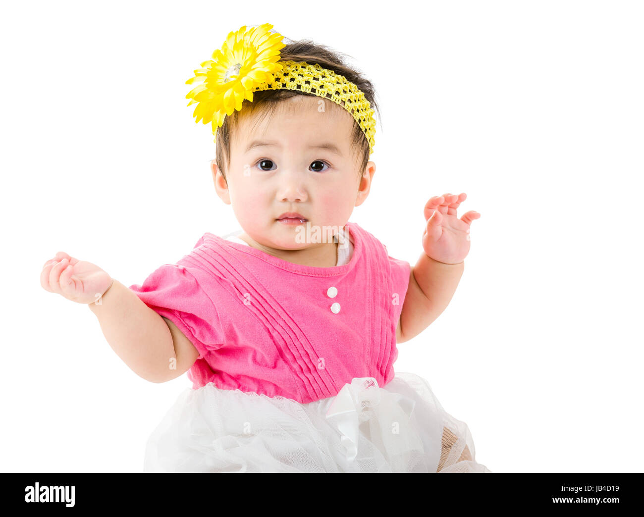 Baby feel excited Stock Photo