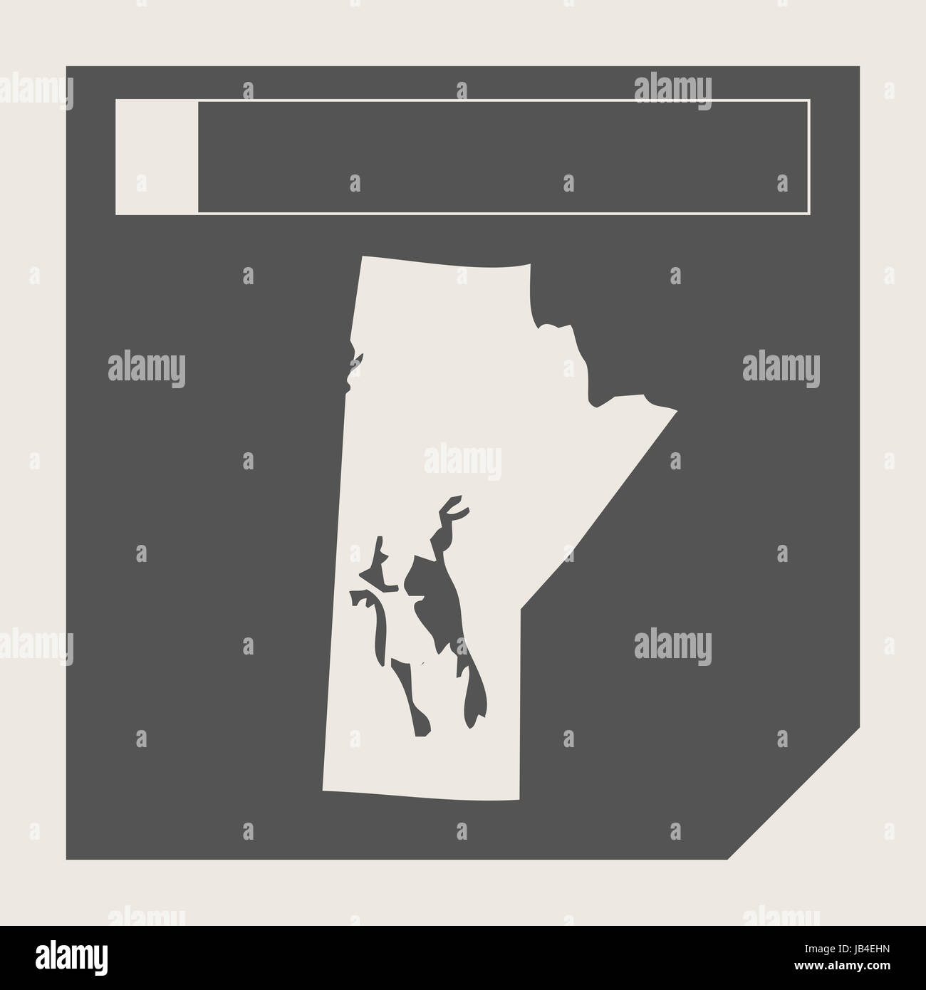 Manitoba state in Canada responsive flat web design map button isolated