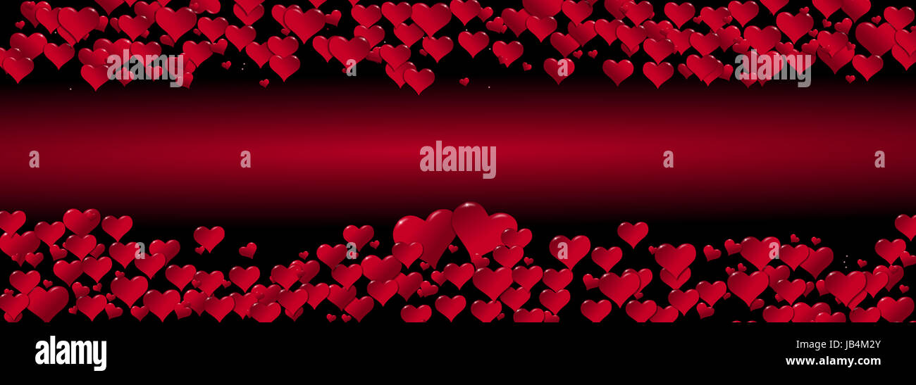 Illustration of hearts for a Valentine's Day on a red background Stock ...