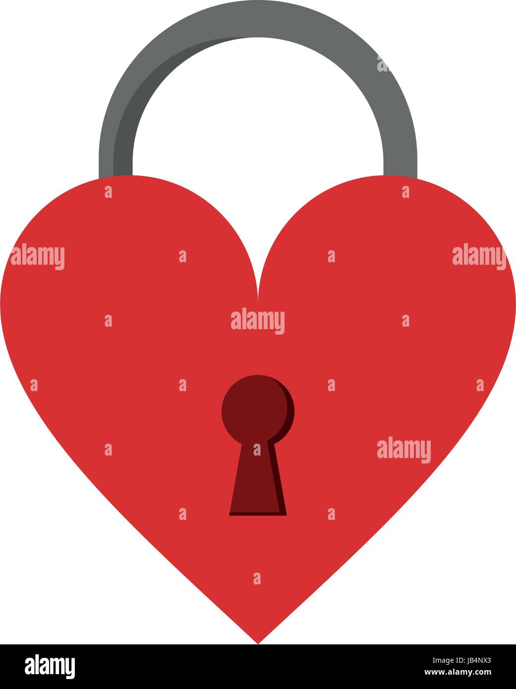 heart padlock flat illustration Stock Vector Image & Art - Alamy
