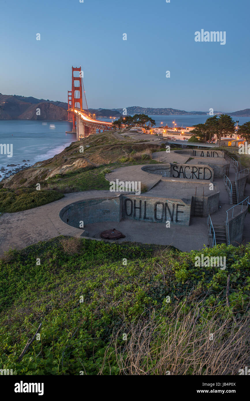 World Famous landmark of the world, Golden Gate Birdge Stock Photo