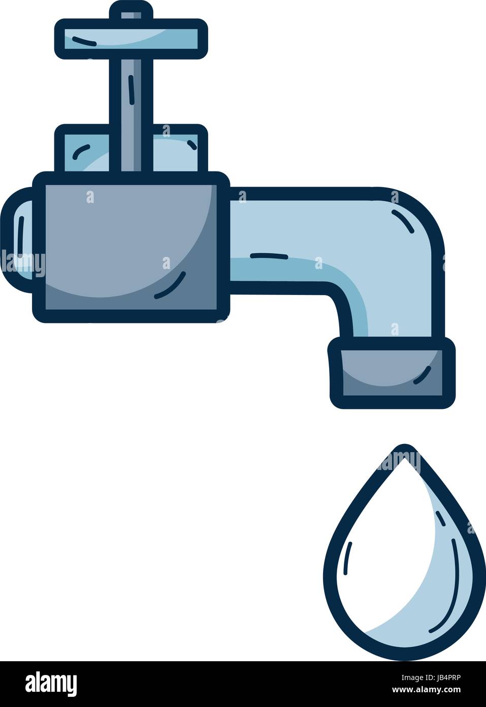 faucet with drop of water to ecology conservation Stock Vector Image ...