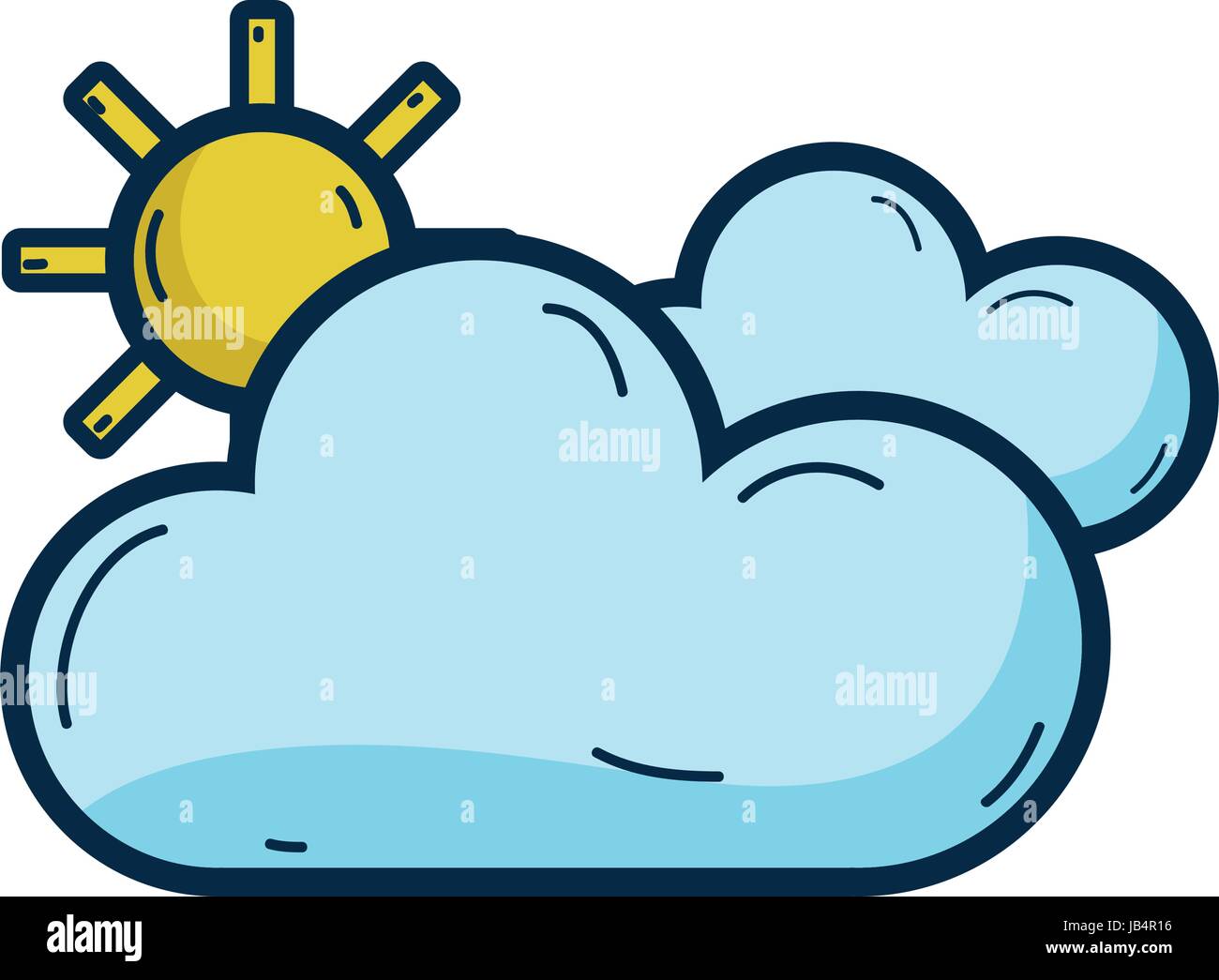 beauty weather of clouds with sun Stock Vector Image & Art - Alamy