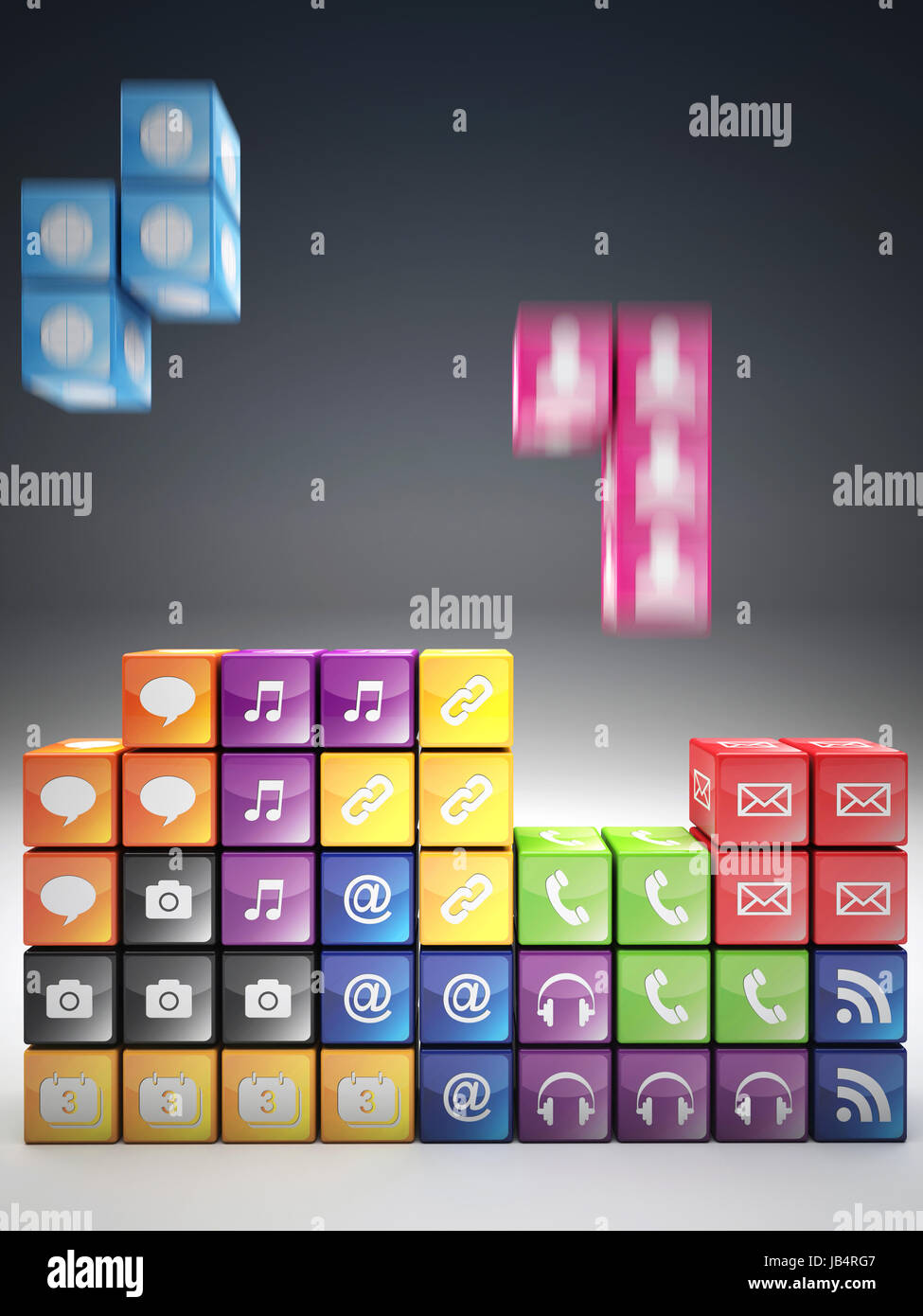 3d image of abstract icon game Stock Photo - Alamy