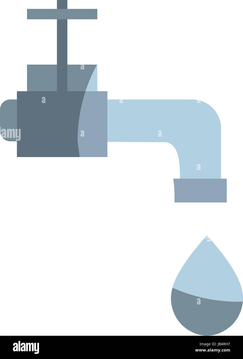 faucet with drop of water to ecology conservation Stock Vector Image ...