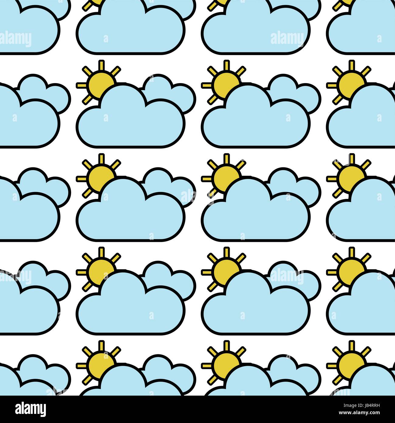 beauty weather of clouds with sun background Stock Vector Image & Art ...