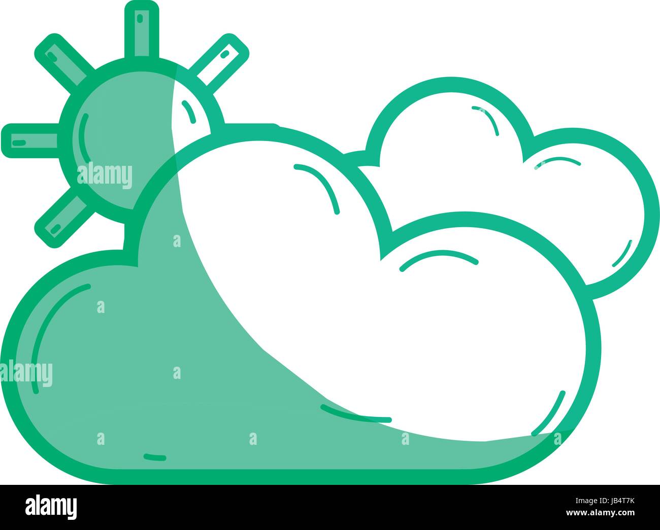 silhouette beauty weather of clouds with sun Stock Vector Image & Art ...