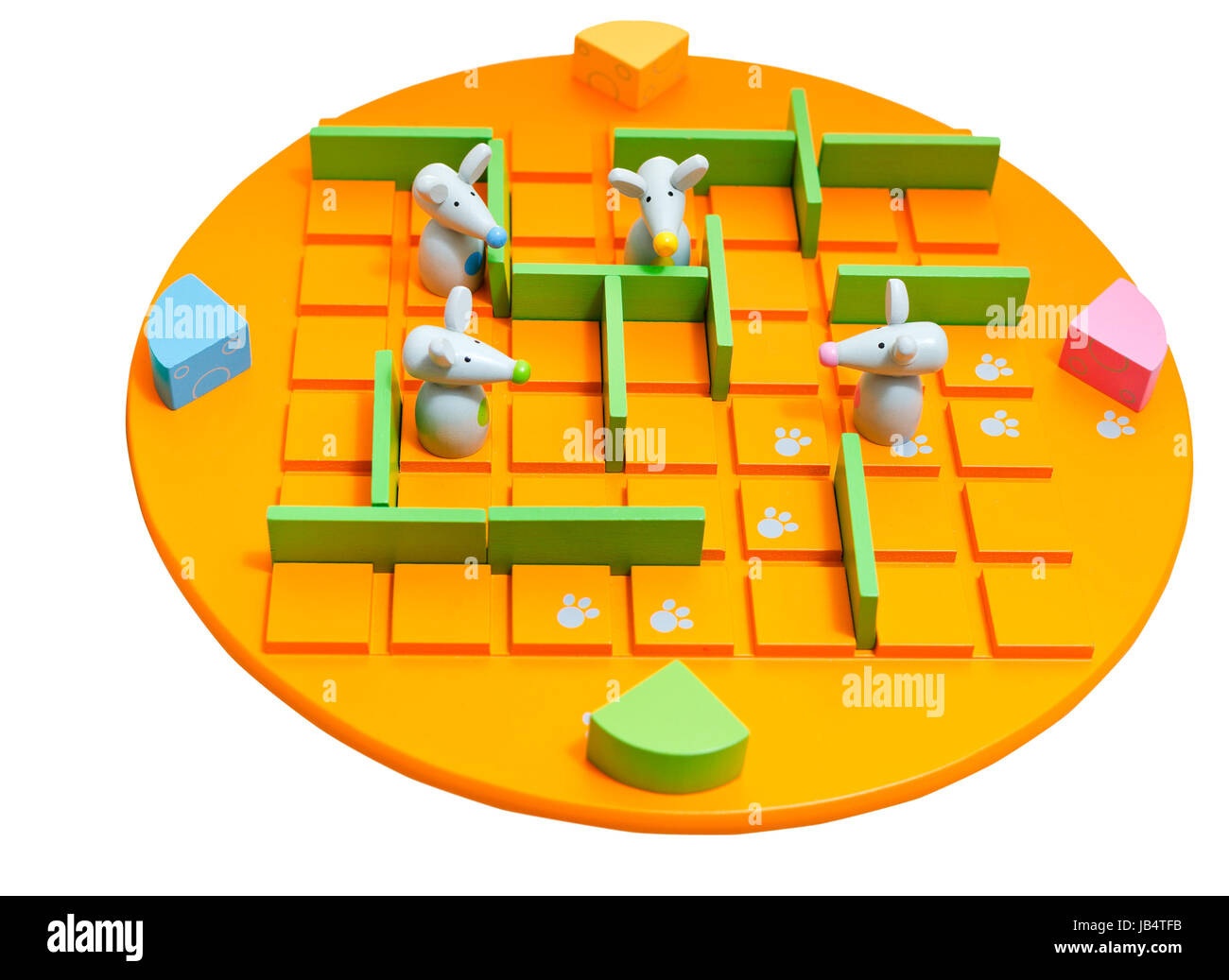 MOSCOW, RUSSIA - FEBRUARY 3, 2014: boardgame Quoridor Kid on white. Quoridor game was designed by Mirko Marchesi, received Mensa Mind Game award in 1997, it was Game Of The Year in USA, France, Canada Stock Photo
