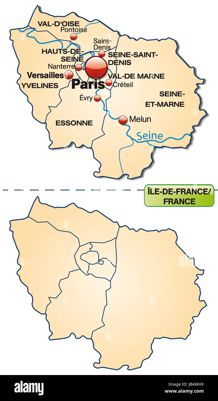 Karte Der Region Ile De France Mit Departements Stock Photo Alamy Karte Der Region Ile De France Mit Departements Stock Photo Alamy