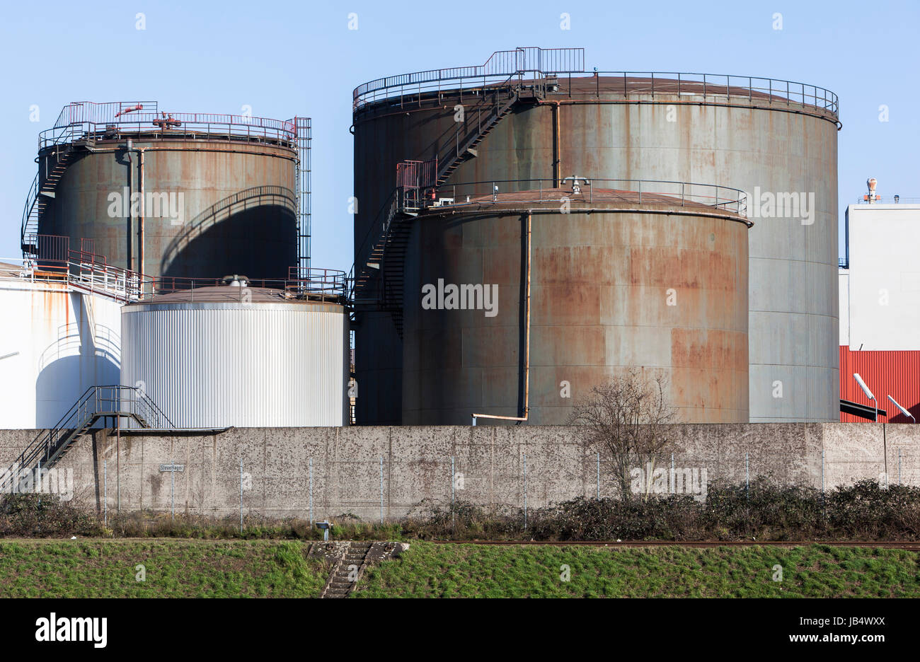 oil tanks Stock Photo