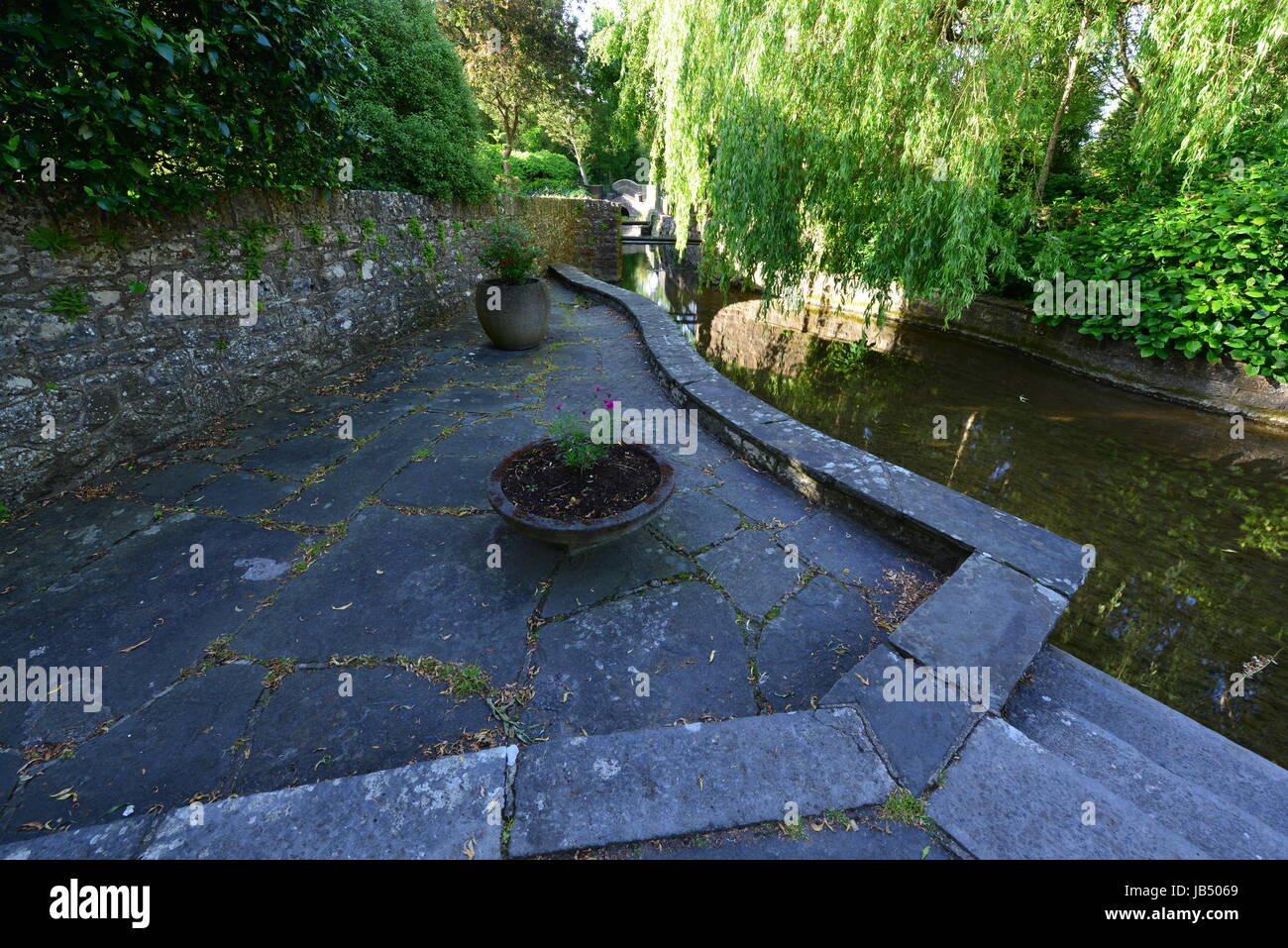 A canal at Adare in limerick Ireland Stock Photo