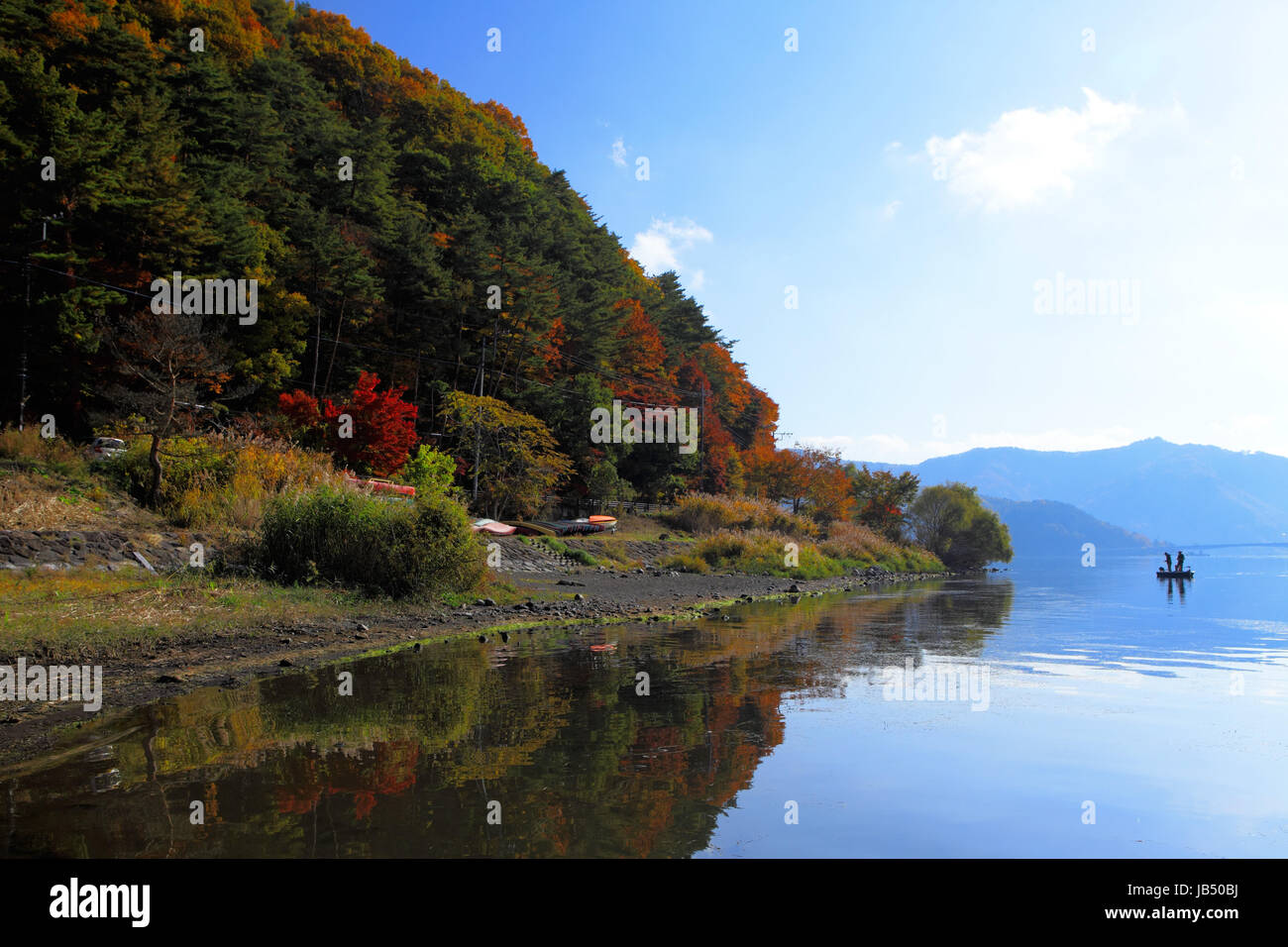 Beautiful lake during autumn season Stock Photo - Alamy