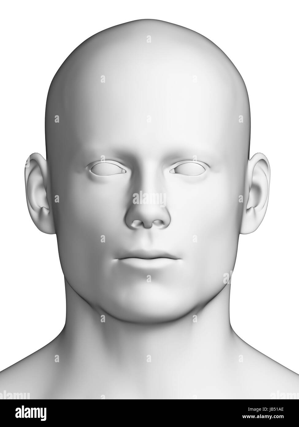 3d rendered illustration white male head Stock Photo Alamy