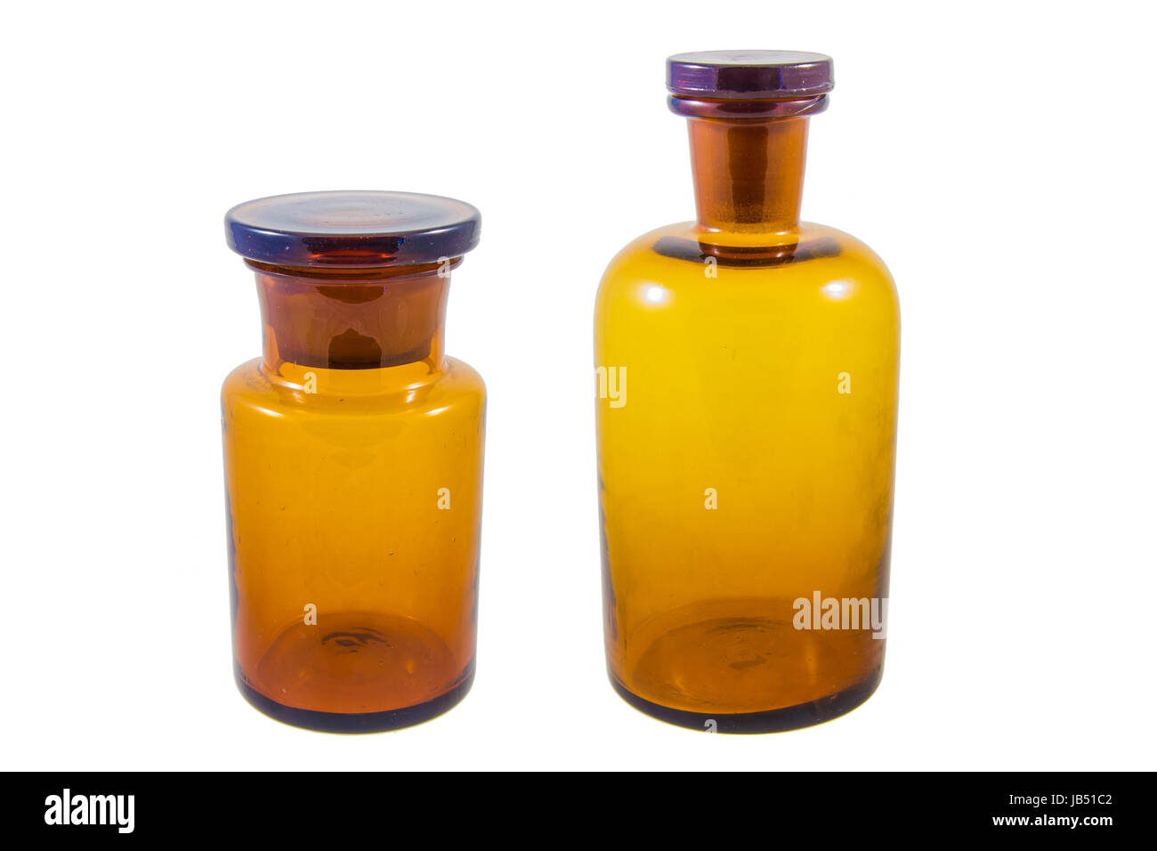 Glass pharmacy containers isolated on white Stock Photo Alamy