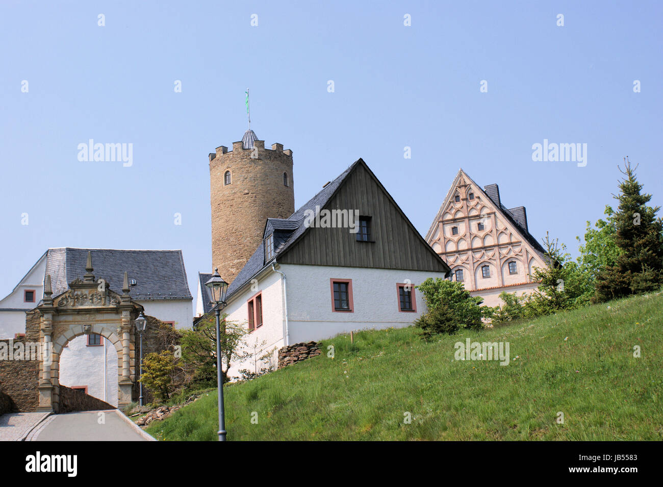 an ancient castle in saxony Stock Photo
