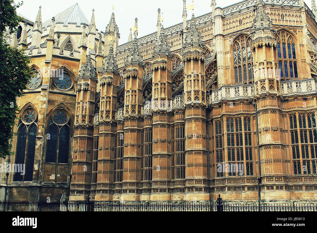 The Westminster Abbey church in London, UK Stock Photo
