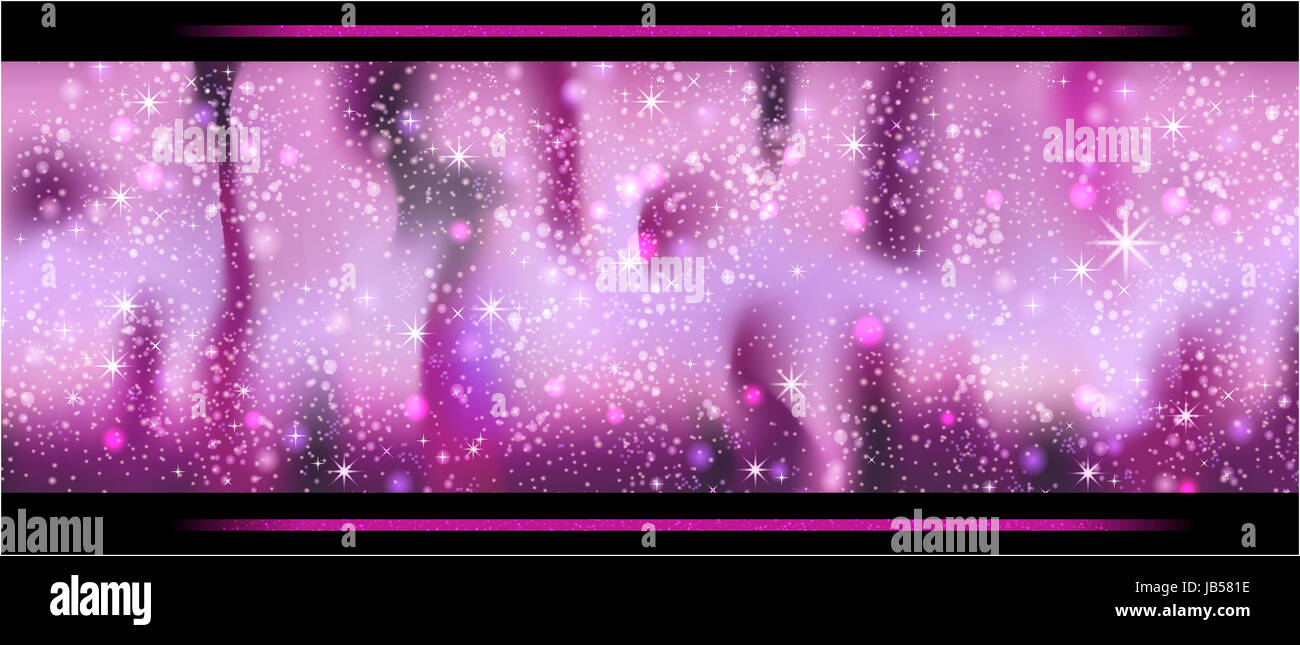 Pinker funkelnder Hintergrund mit Sternen Stock Photo