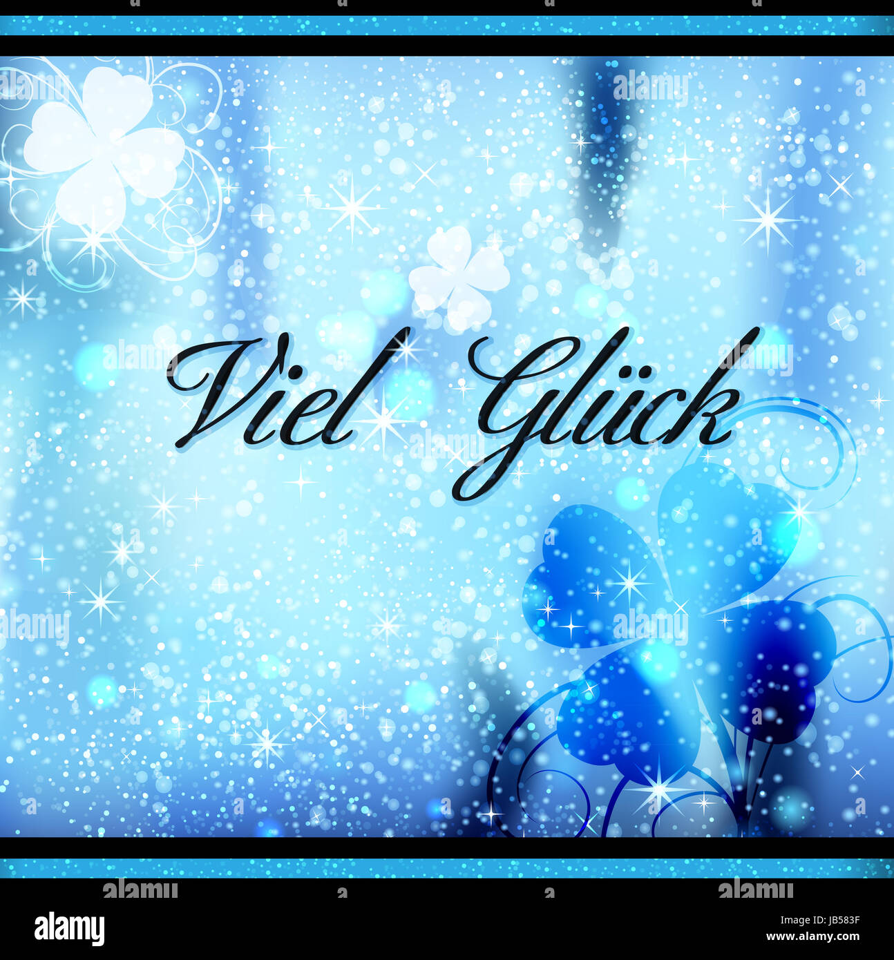 Glückwunschkarte " Viel Glück Stock Photo Alamy