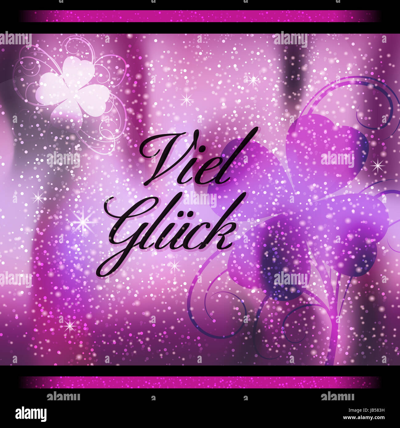 Glückwunschkarte " Viel Glück Stock Photo Alamy