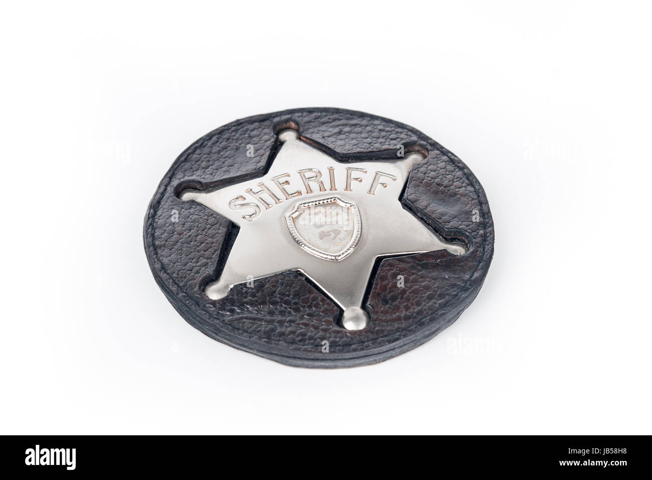 Sheriff's badge isolated on white background Stock Photo - Alamy