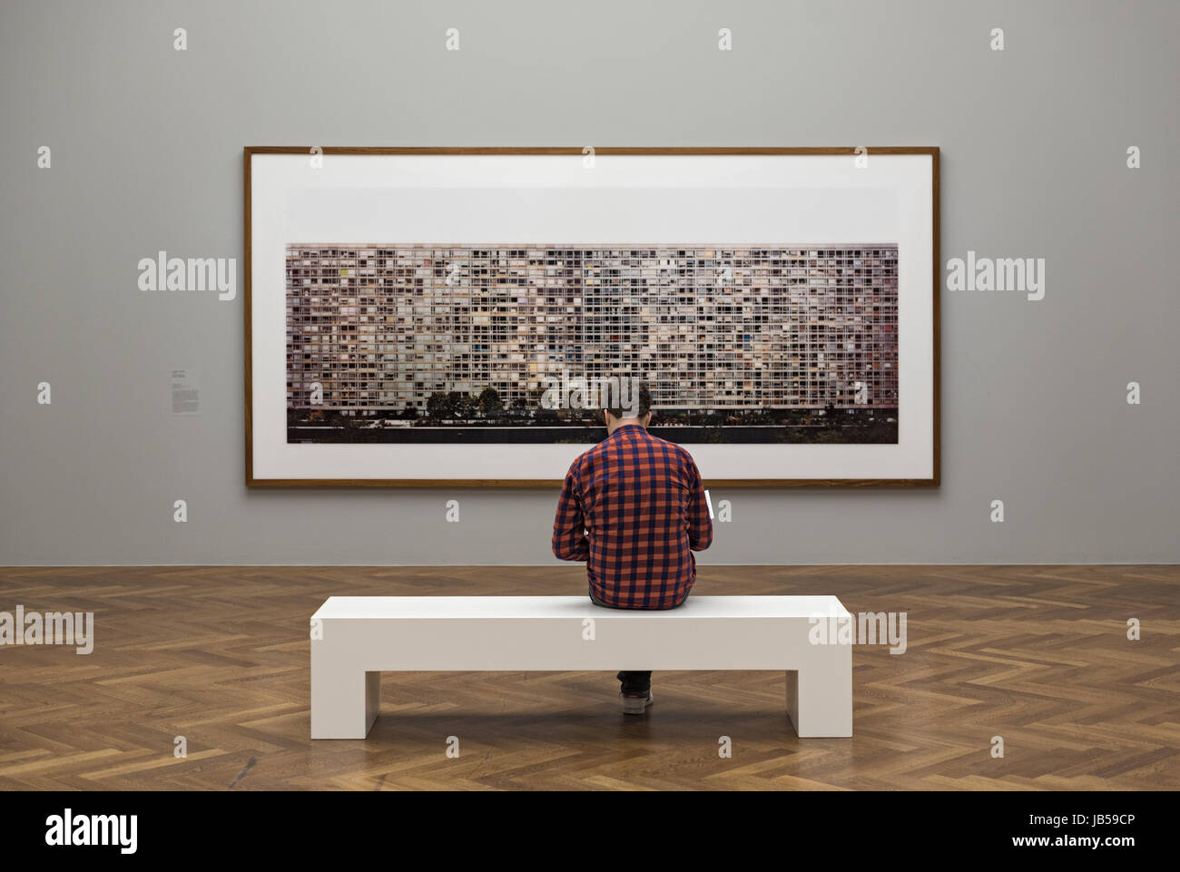 Visitor of an exhibition at the staedel art museum, Frankfurt, Germany Stock Photo