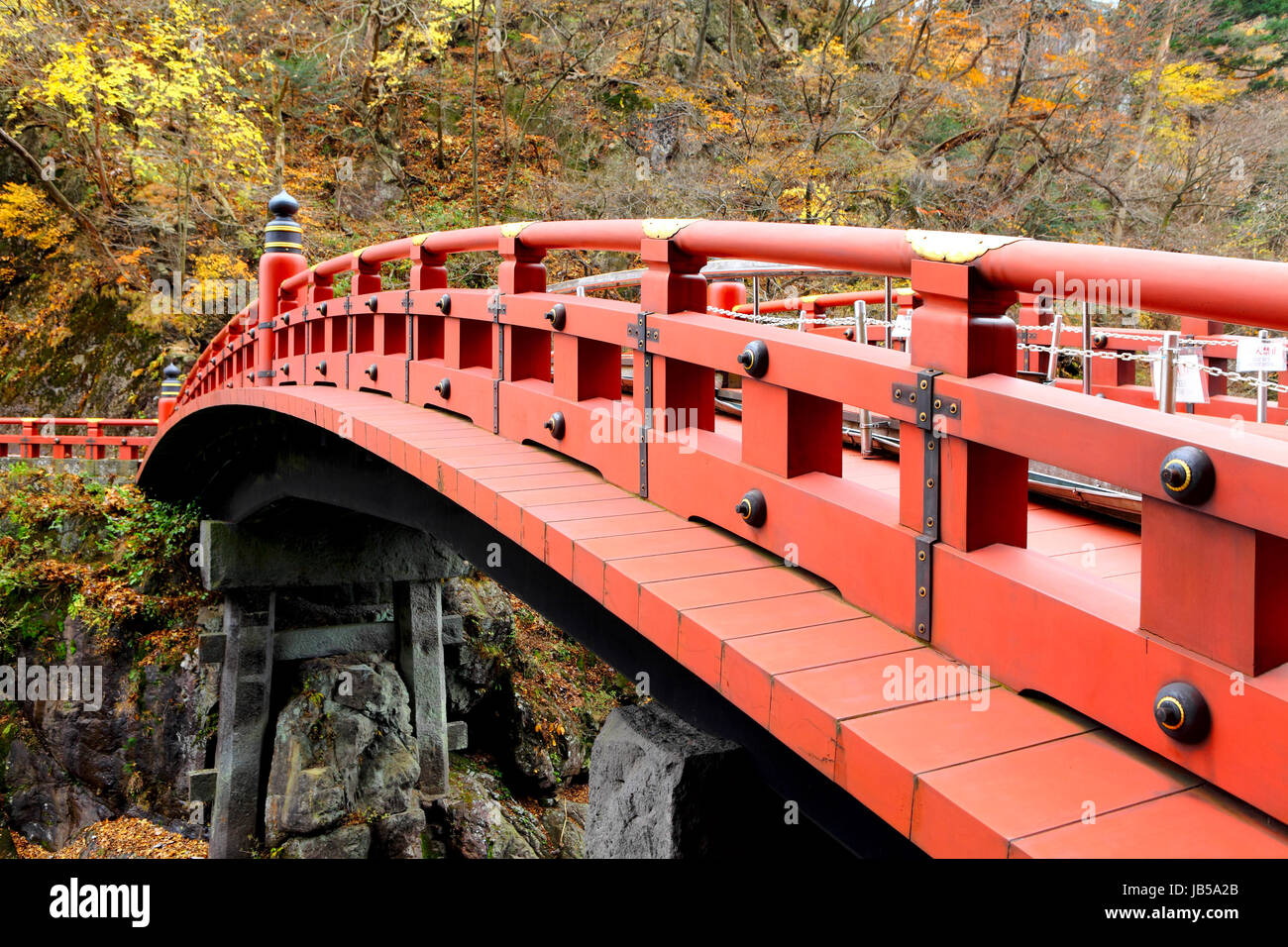 Red bridge Shinkyo in Japan Stock Photo - Alamy