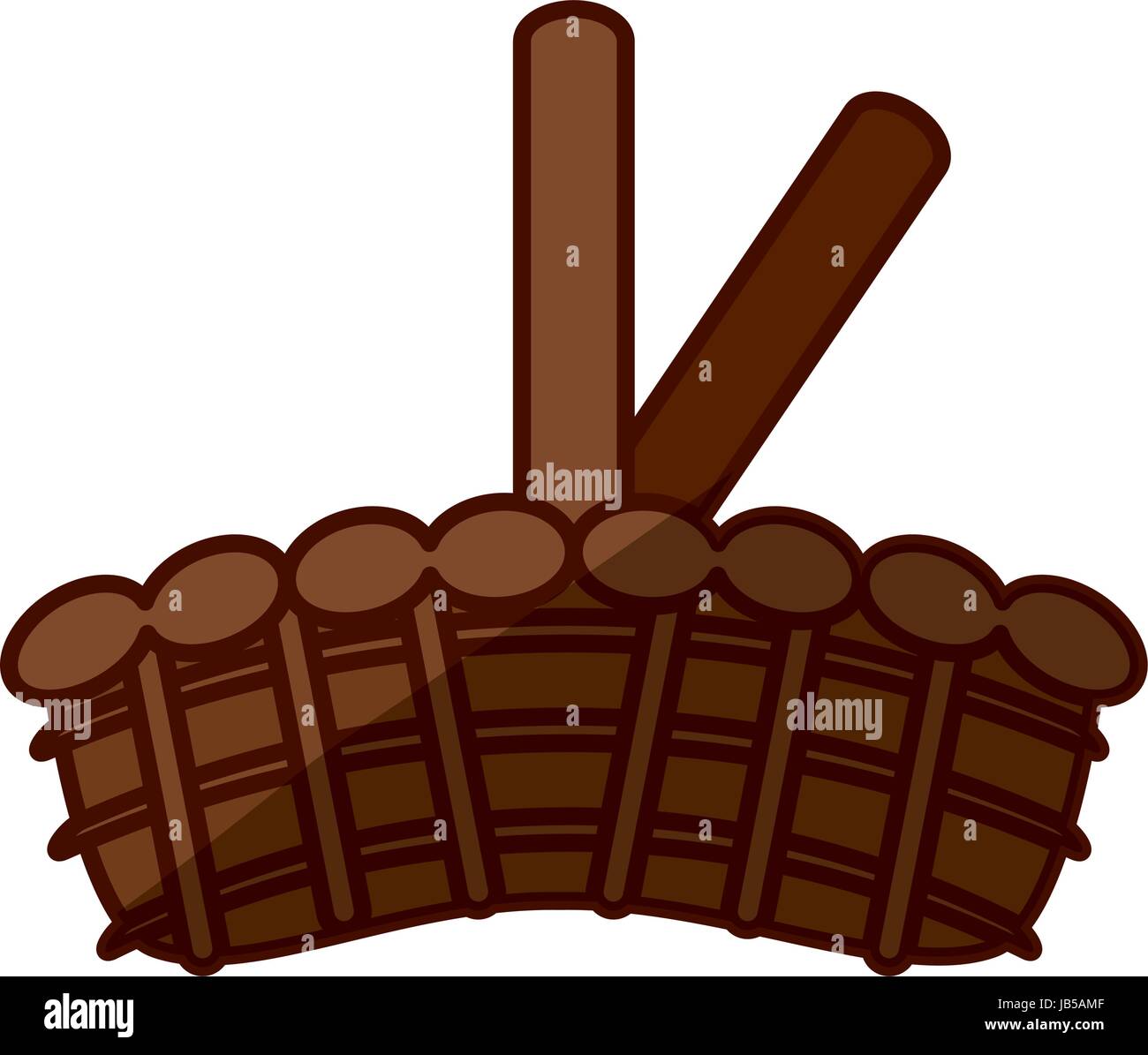 wicker basket crate Stock Vector Image & Art - Alamy