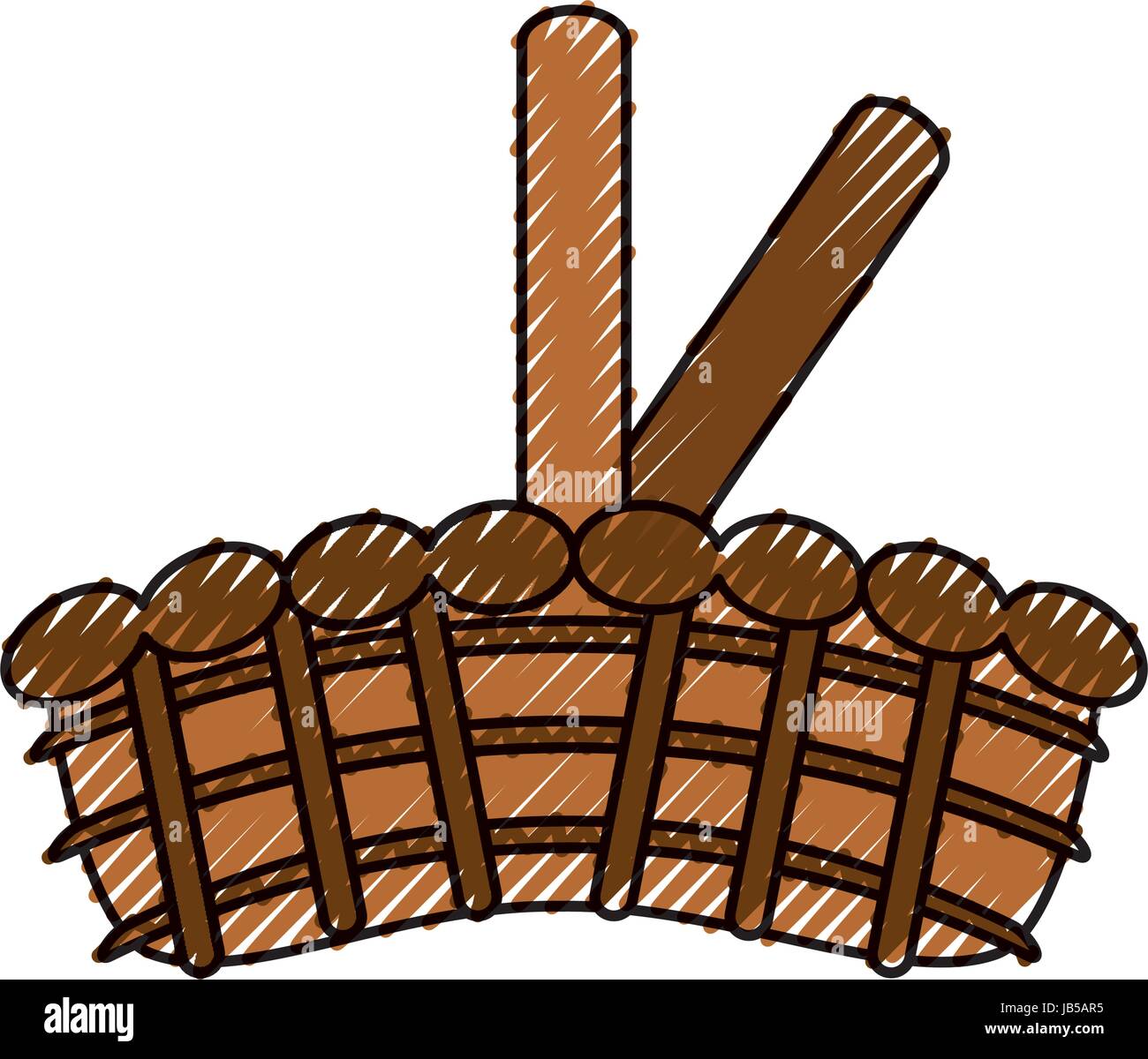 wicker basket crate Stock Vector Image & Art - Alamy