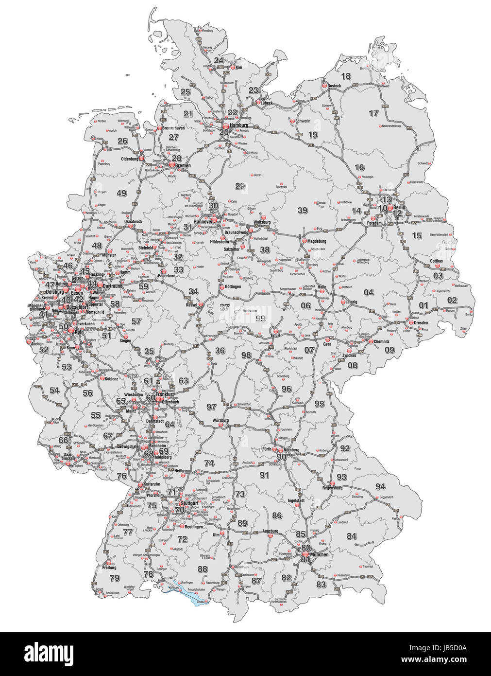Deutschlandkarte Autobahnnetz