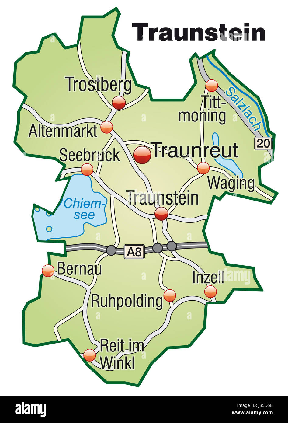 Traunstein Map Traunsteinkarte hi-res stock photography and images - Alamy