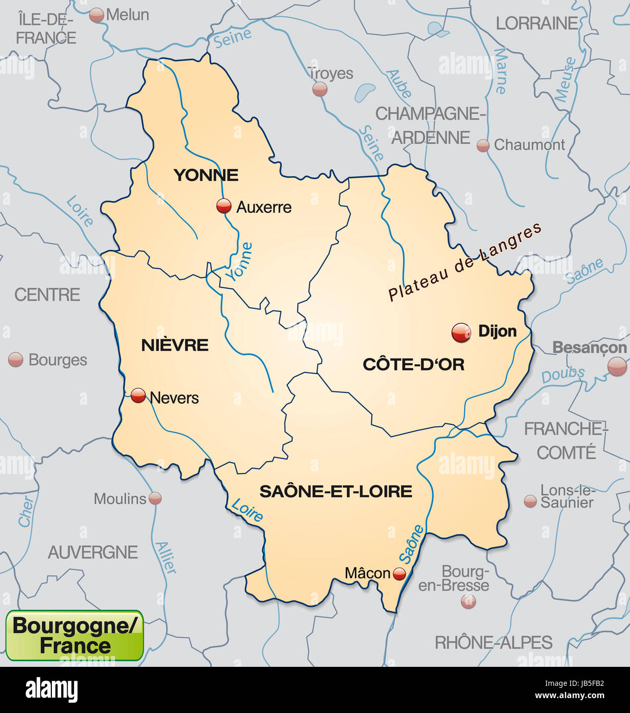 Frankreich Nachbarländer Karte