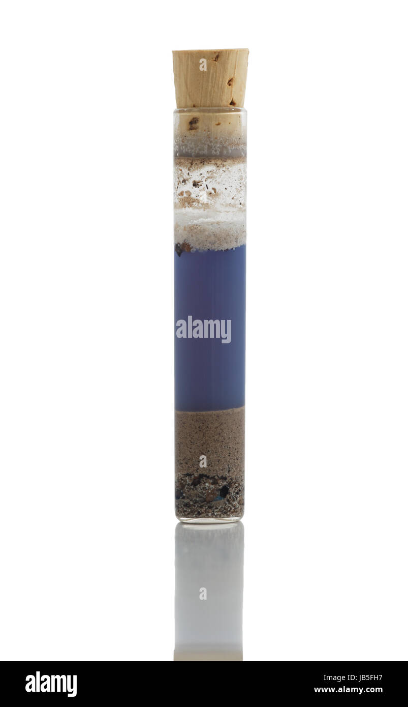 test tube with cork Stock Photo