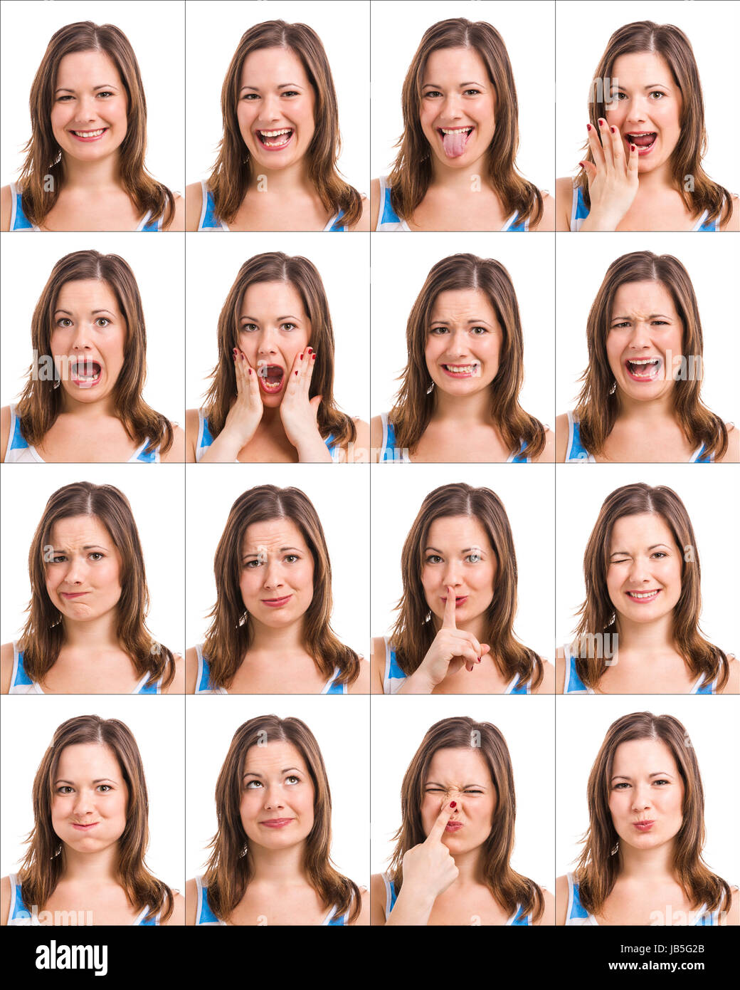 Woman with different expressions Stock Photo by ©smmartynenko 95647570