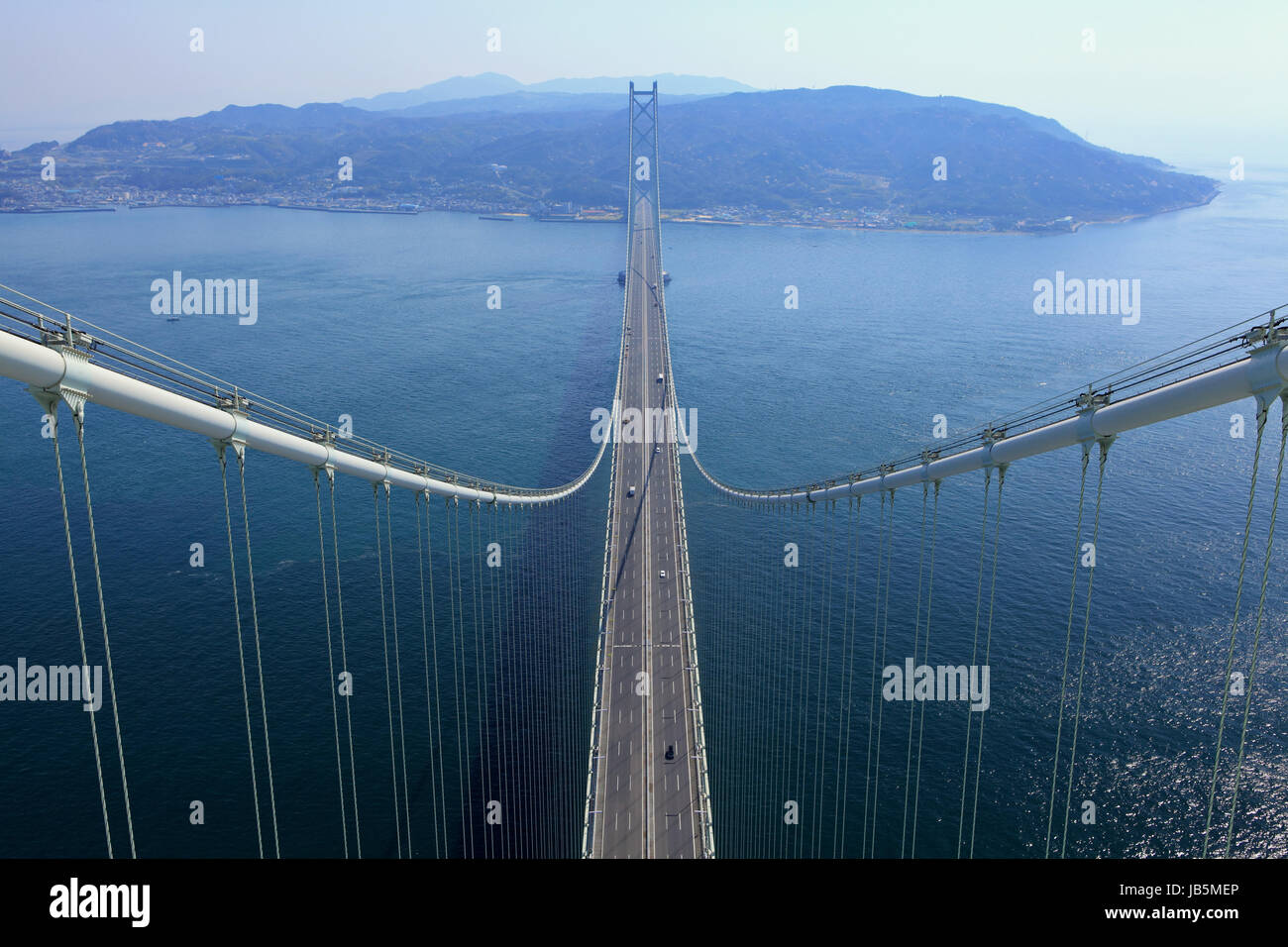 Suspension bridge connect with Kobe and Awaji Stock Photo Alamy
