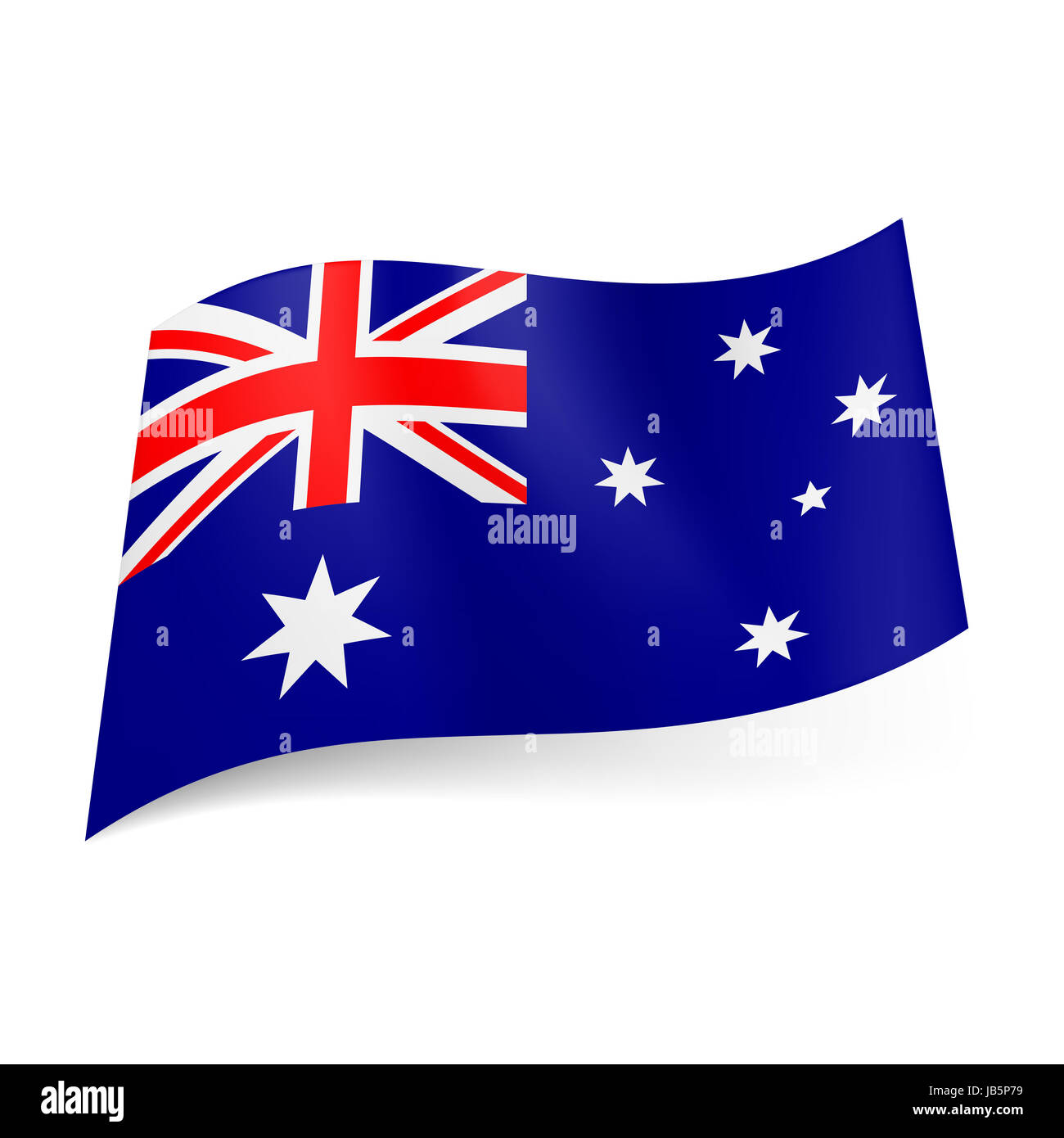 National flag of Australia: Union Jack and white stars on blue Stock Photo  - Alamy
