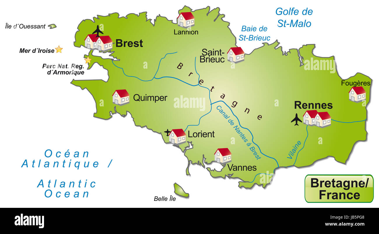 Bretagne karte hi-res stock photography and images - Alamy