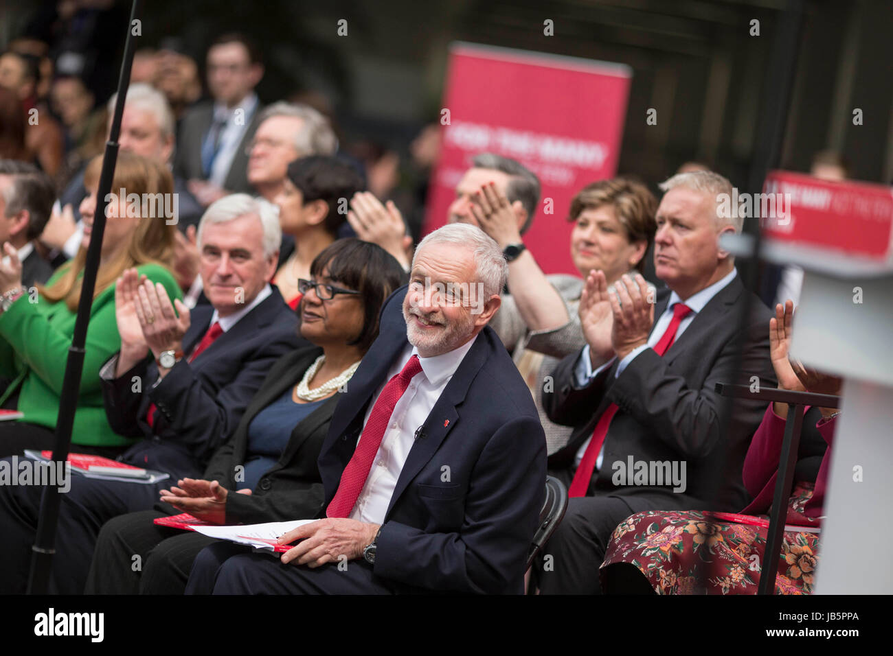 Jeremy Corbyn and his Shadow Cabinet launch Labour's General Election manifesto Stock Photo