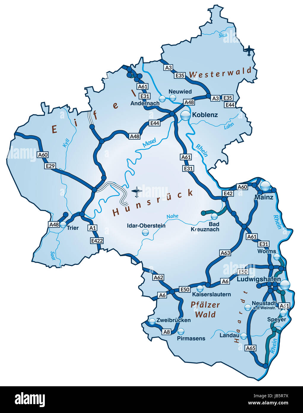 Die Karte ist modern gestaltet und enthält alle wichtigen