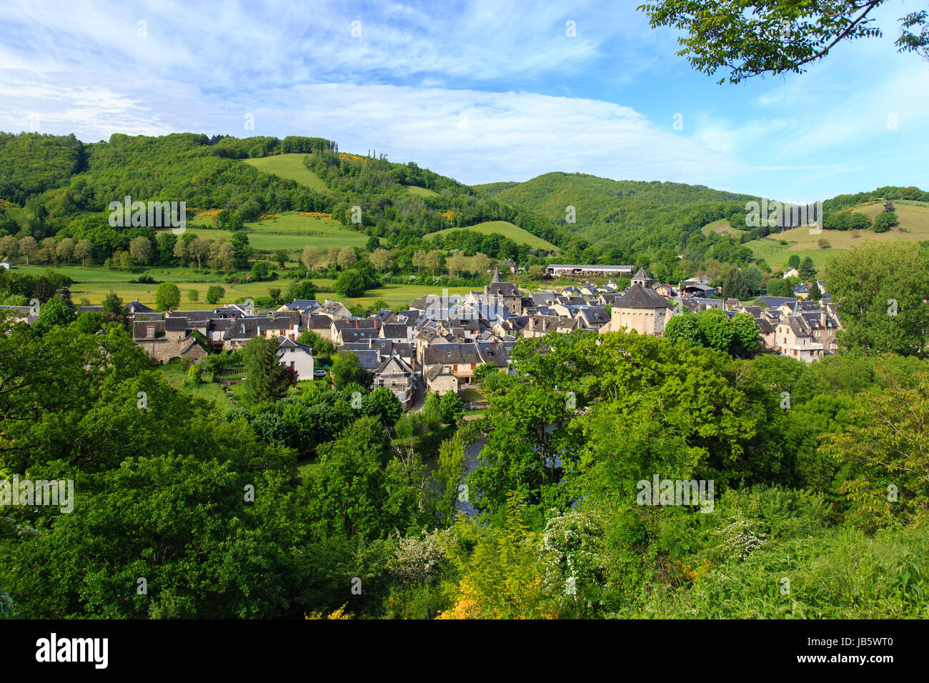 France, Aveyron (12), SainteEulalied’Olt, labellisé Les Plus Beaux