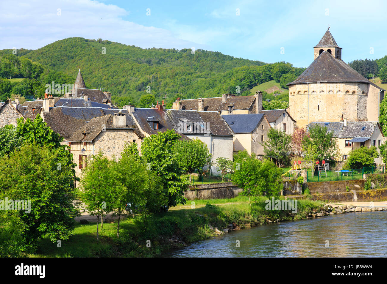 France, Aveyron (12), SainteEulalied’Olt, labellisé Les Plus Beaux