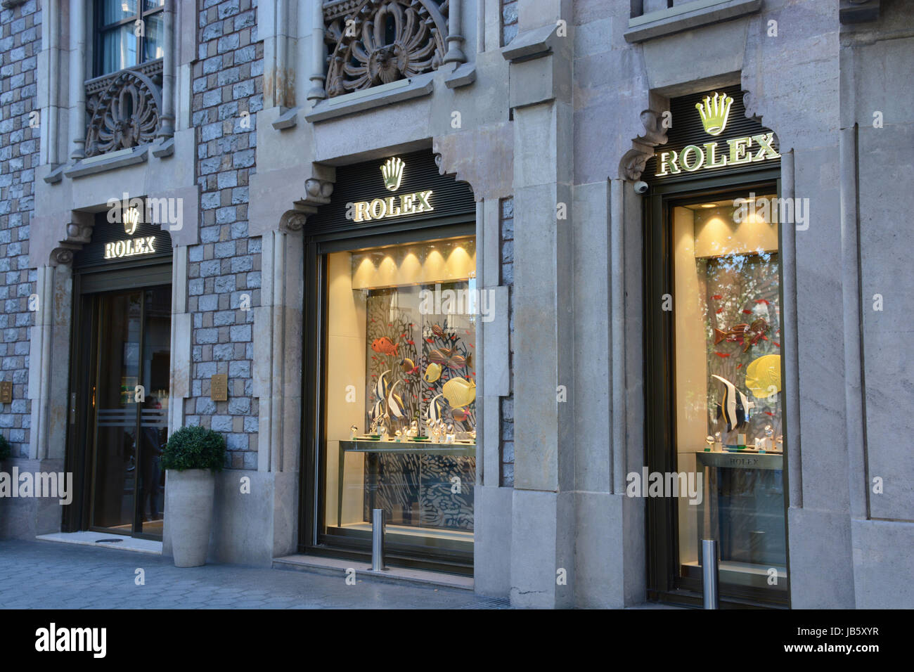 Rolex boutique Barcelona Spain Stock Photo - Alamy