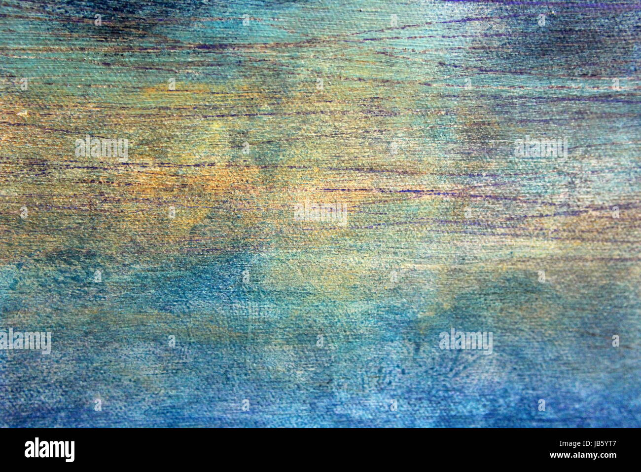 Blue Green Paint Textures on Canvas Stock Photo