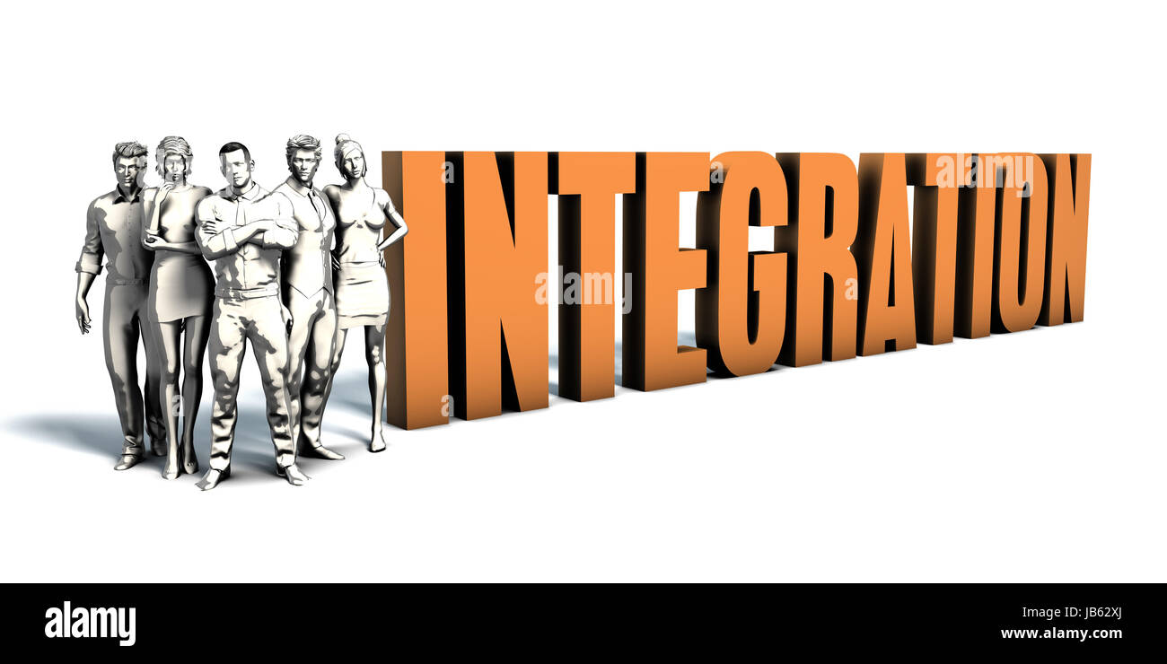 Business People Team Focusing on Improving Integration as a Concept ...