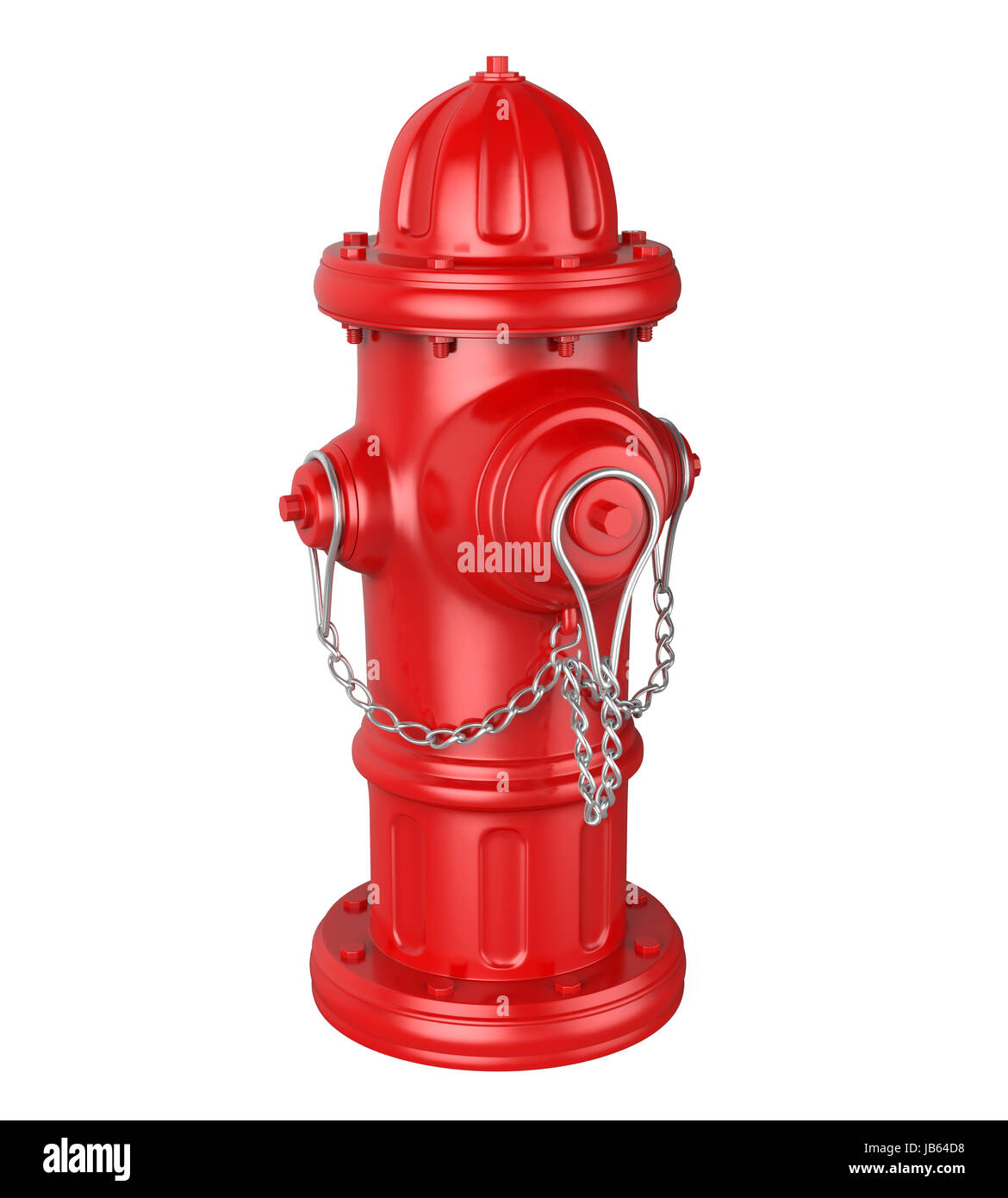 Red Fire Hydrant Icon Isolated on White Background. Flat Style