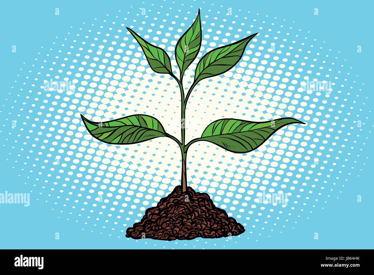 green sprout in the ground. Ecology and environmental protection. Earth  day. Pop art retro vector illustration Stock Vector Image & Art - Alamy