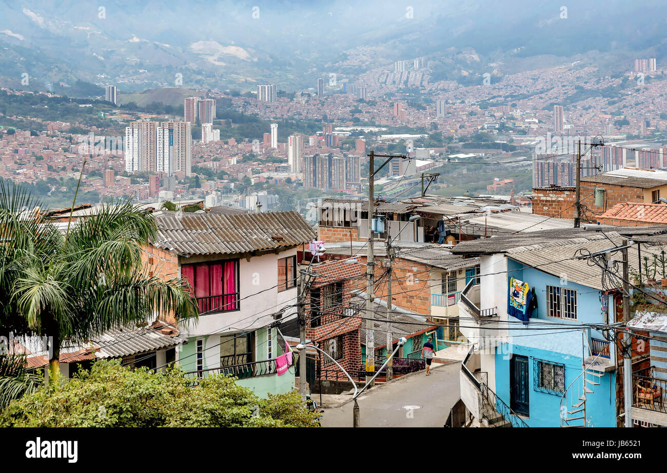 Slums in the city of Medellin, Colombia Stock Photo Alamy