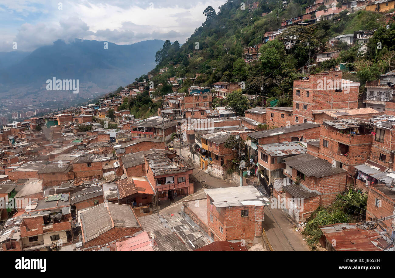 Slums in the city of Medellin, Colombia Stock Photo Alamy