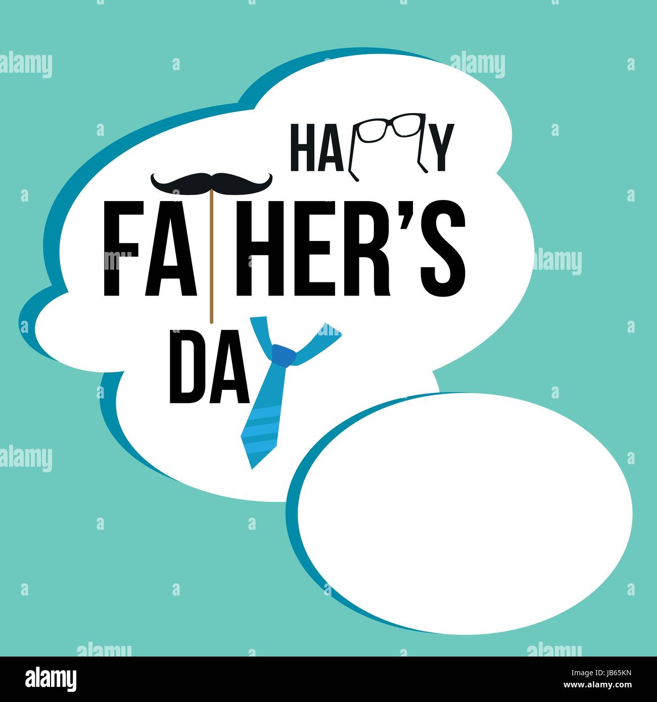 Happy Fathers Day greetingcard, vector illustration. Stock Vector