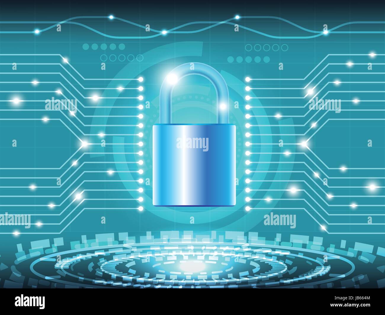 Cyber Security Technology Background Concept Designed as Master Lock of ...